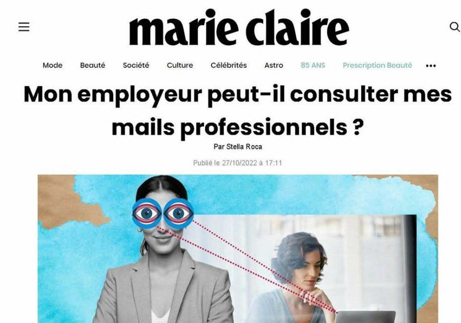 Mon employeur peut-il consulter mes mails professionnels - Marie Claire - 27-10-2022